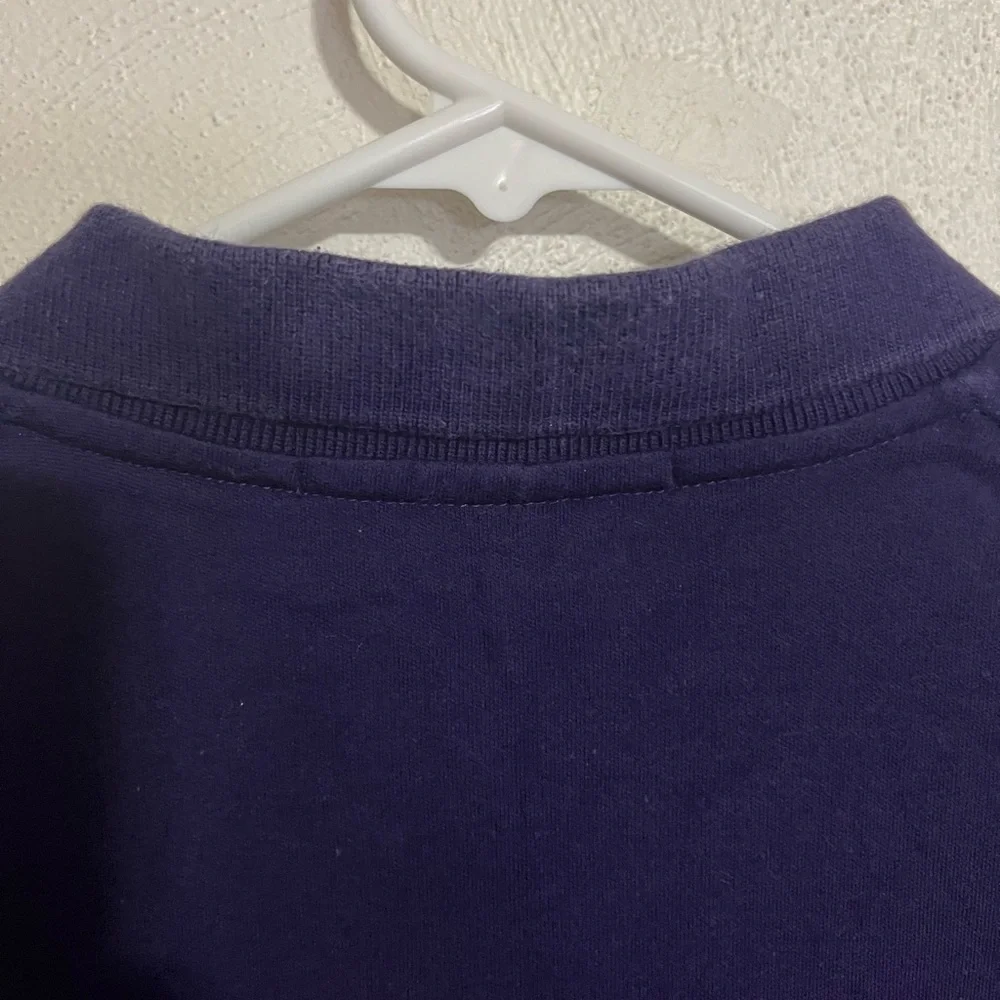 POLO RALPH LAUREN *Vintage* Rugby Style Striped Polo Purple Black Men's Size‎ L